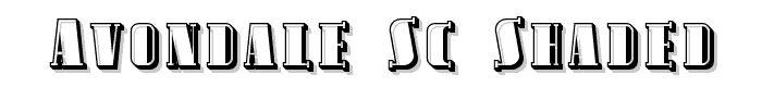 Avondale SC Shaded font
